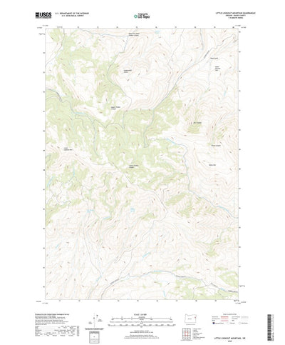 United States Geological Survey Little Lookout Mountain, OR (2020, 24000-Scale) digital map