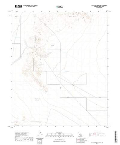 United States Geological Survey Little Mule Mountains, CA (2021, 24000-Scale) digital map