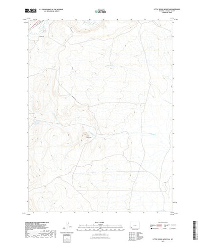 United States Geological Survey Little Round Mountain, WY (2021, 24000-Scale) digital map