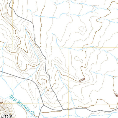 United States Geological Survey Little Round Mountain, WY (2021, 24000-Scale) digital map