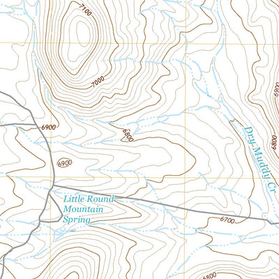 United States Geological Survey Little Round Mountain, WY (2021, 24000-Scale) digital map