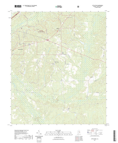 United States Geological Survey Little Texas, AL (2021, 24000-Scale) digital map