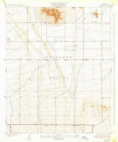 United States Geological Survey Llano, CA (1934, 24000-Scale) digital map