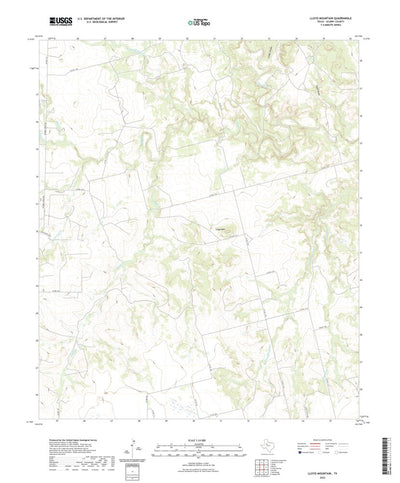 United States Geological Survey Lloyd Mountain, TX (2022, 24000-Scale) digital map