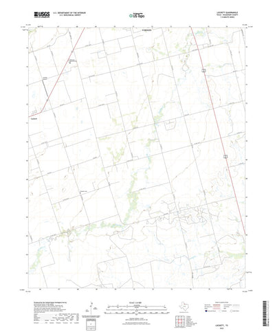 United States Geological Survey Lockett, TX (2022, 24000-Scale) digital map