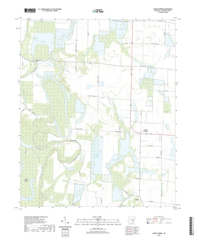 United States Geological Survey Lodge Corner, AR (2020, 24000-Scale) digital map