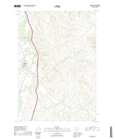 United States Geological Survey Lodge Grass, MT (2020, 24000-Scale) digital map