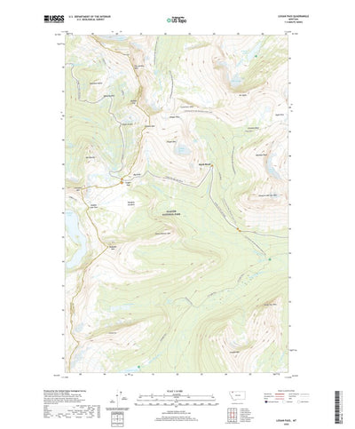 United States Geological Survey Logan Pass, MT (2020, 24000-Scale) digital map