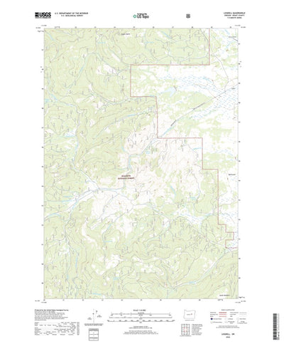 United States Geological Survey Logdell, OR (2020, 24000-Scale) digital map