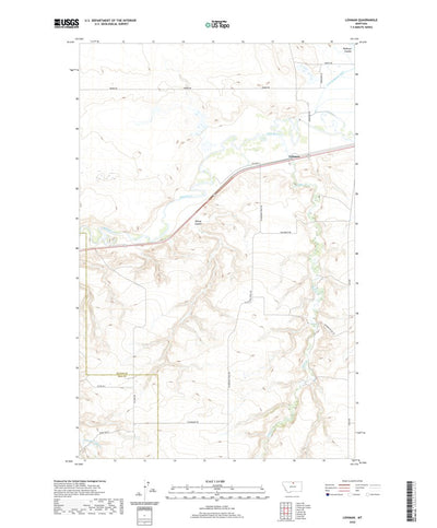 United States Geological Survey Lohman, MT (2020, 24000-Scale) digital map