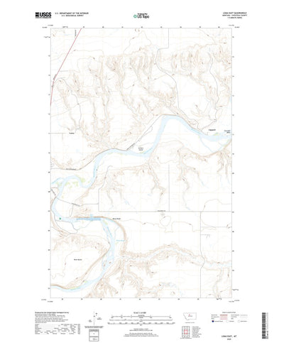 United States Geological Survey Loma East, MT (2020, 24000-Scale) digital map