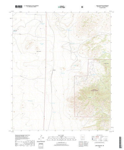 United States Geological Survey Lone Mountain, NM (2020, 24000-Scale) digital map