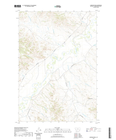 United States Geological Survey Lonesome Peak, MT (2020, 24000-Scale) digital map