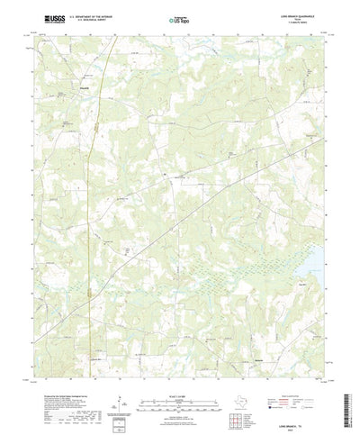 United States Geological Survey Long Branch, TX (2022, 24000-Scale) digital map