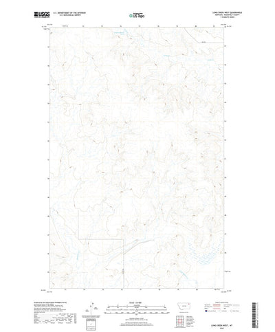 United States Geological Survey Long Creek West, MT (2020, 24000-Scale) digital map