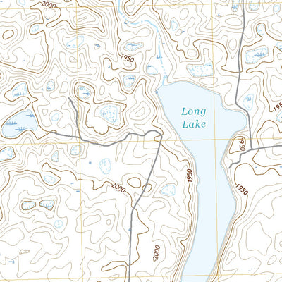 United States Geological Survey Long Lake, ND (2020, 24000-Scale) digital map