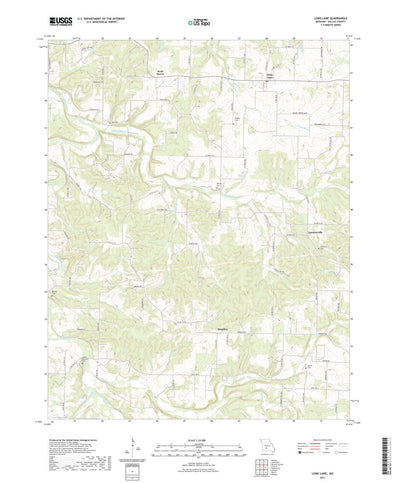 United States Geological Survey Long Lane, MO (2021, 24000-Scale) digital map