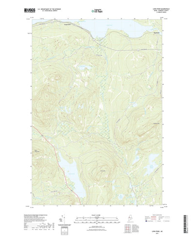 United States Geological Survey Long Pond, ME (2021, 24000-Scale) digital map