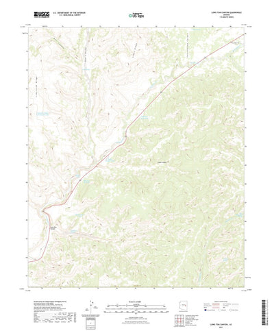 United States Geological Survey Long Tom Canyon, AZ (2021, 24000-Scale) digital map
