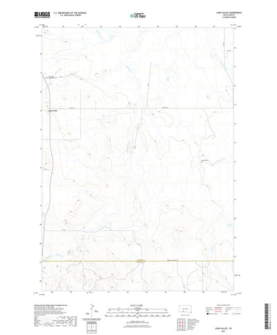 United States Geological Survey Long Valley, SD (2021, 24000-Scale) digital map