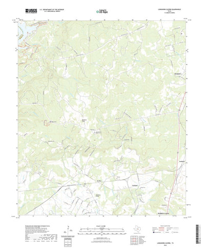 United States Geological Survey Longhorn Cavern, TX (2022, 24000-Scale) digital map