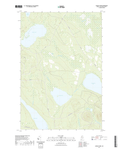United States Geological Survey Longley Pond, ME (2021, 24000-Scale) digital map