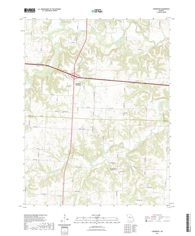 United States Geological Survey Longwood, MO (2021, 24000-Scale) digital map
