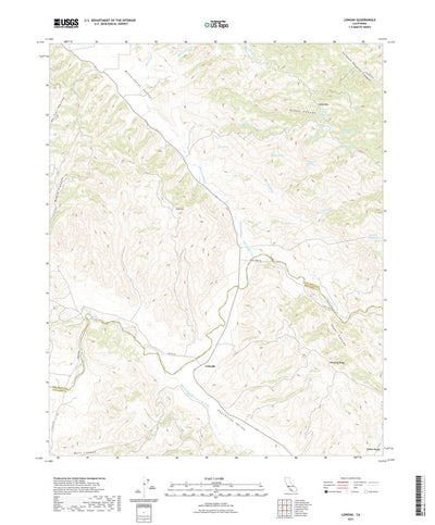 United States Geological Survey Lonoak, CA (2021, 24000-Scale) digital map