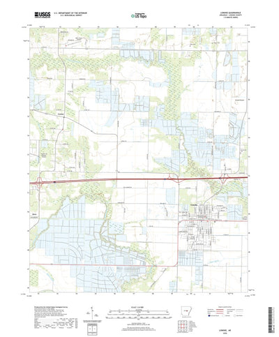 United States Geological Survey Lonoke, AR (2020, 24000-Scale) digital map