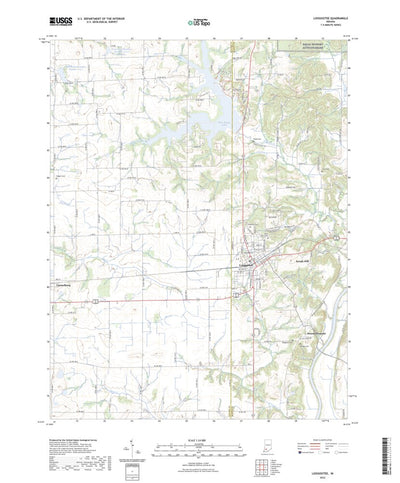 United States Geological Survey Loogootee, IN (2022, 24000-Scale) digital map