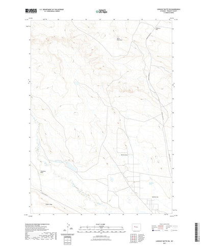 United States Geological Survey Lookout Butte SW, WY (2021, 24000-Scale) digital map