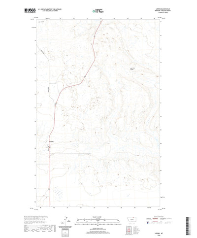 United States Geological Survey Loring, MT (2020, 24000-Scale) digital map