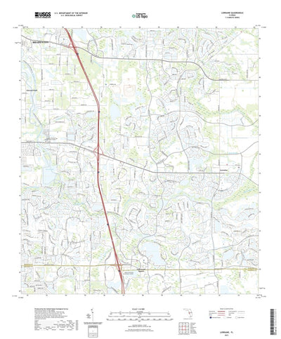 United States Geological Survey Lorraine, FL (2021, 24000-Scale) digital map