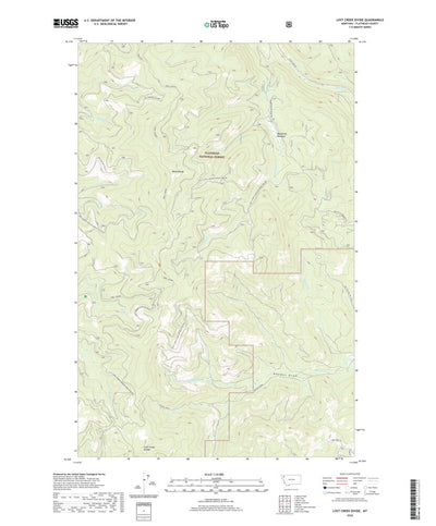 United States Geological Survey Lost Creek Divide, MT (2020, 24000-Scale) digital map
