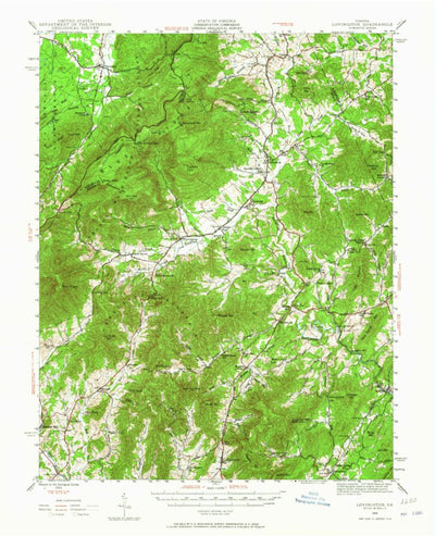 United States Geological Survey Lovingston, VA (1943, 62500-Scale) digital map