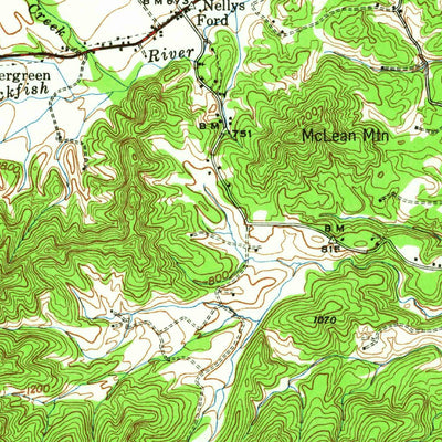 United States Geological Survey Lovingston, VA (1943, 62500-Scale) digital map