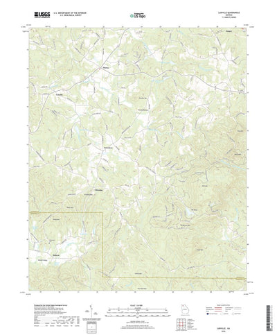 United States Geological Survey Ludville, GA (2020, 24000-Scale) digital map