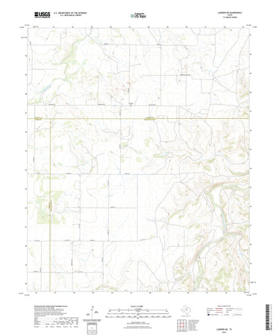 United States Geological Survey Lueders NE, TX (2022, 24000-Scale) digital map