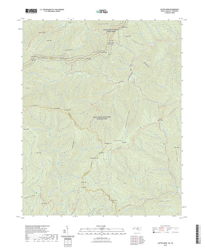 United States Geological Survey Luftee Knob, NC (2022, 24000-Scale) digital map