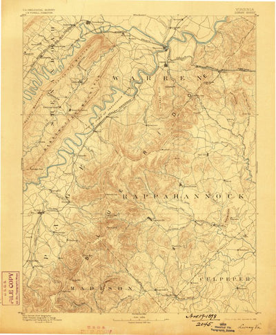 United States Geological Survey Luray, VA (1893, 125000-Scale) digital map