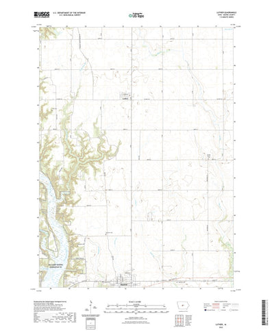 United States Geological Survey Luther, IA (2022, 24000-Scale) digital map