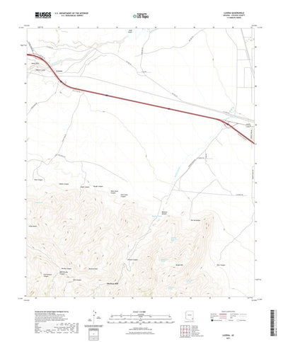 United States Geological Survey Luzena, AZ (2021, 24000-Scale) digital map