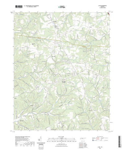 United States Geological Survey Lyles, TN (2022, 24000-Scale) digital map