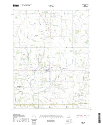 United States Geological Survey Lynn, IN (2022, 24000-Scale) digital map