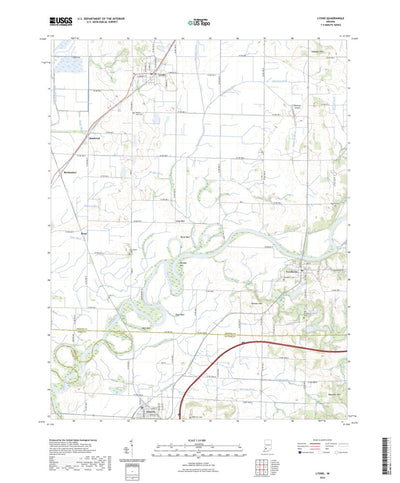 United States Geological Survey Lyons, IN (2022, 24000-Scale) digital map