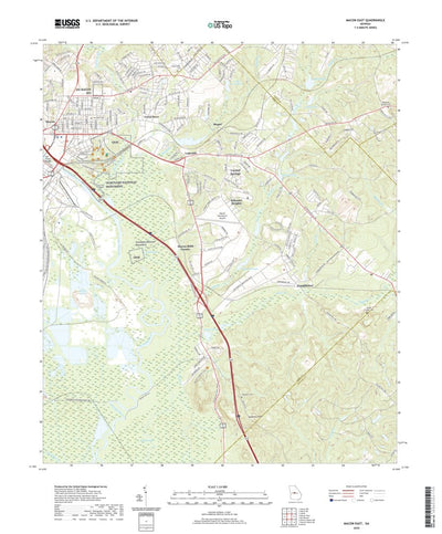 United States Geological Survey Macon East, GA (2020, 24000-Scale) digital map