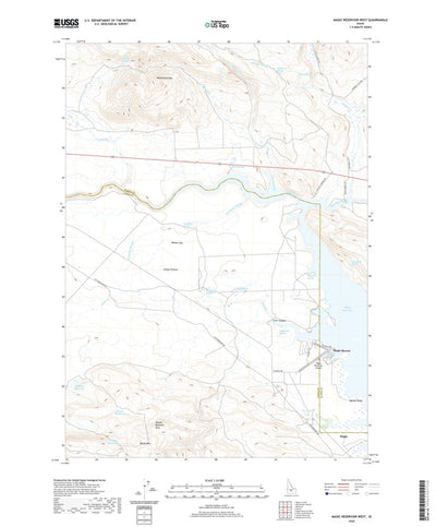 United States Geological Survey Magic Reservoir West, ID (2020, 24000-Scale) digital map