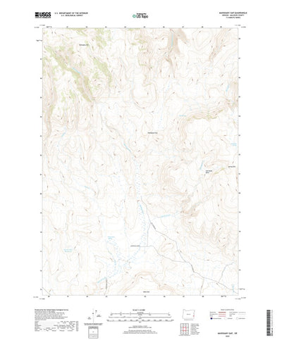 United States Geological Survey Mahogany Gap, OR (2020, 24000-Scale) digital map