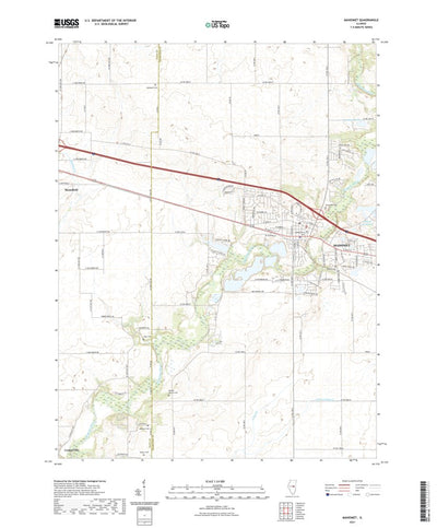 United States Geological Survey Mahomet, IL (2021, 24000-Scale) digital map