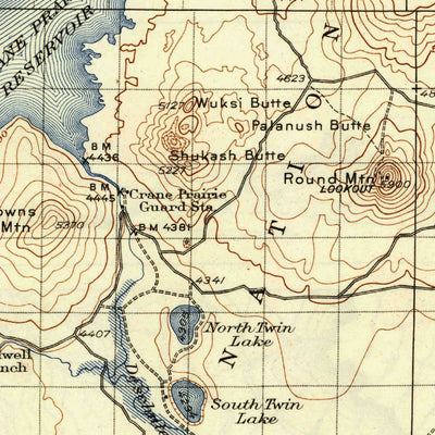 United States Geological Survey Maiden Peak, OR (1934, 125000-Scale) digital map